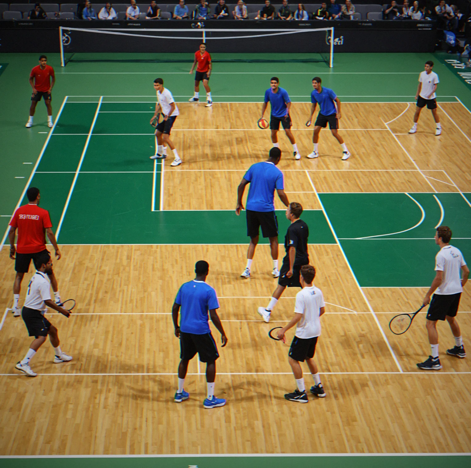 Players rotating on and off during a match